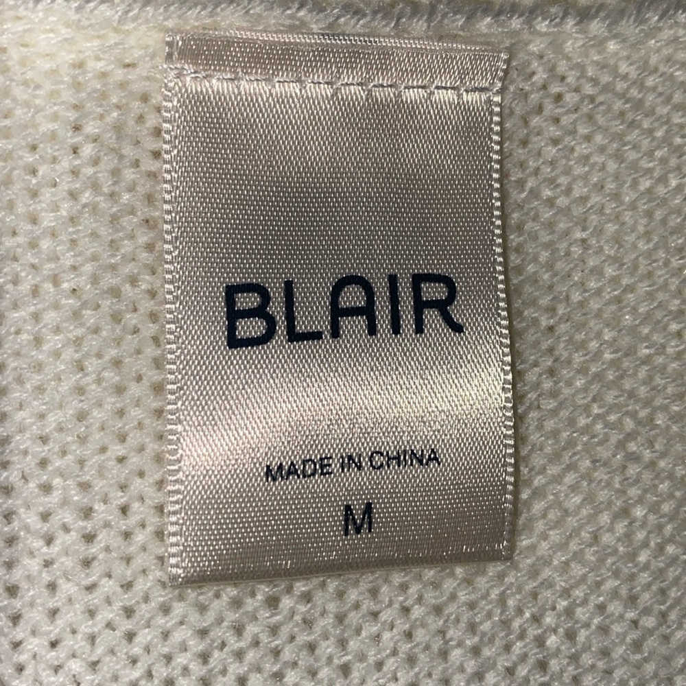 BLAIR shrug bolero open front cardigan short sleeve knit sweater white size M - Picture 5 of 10